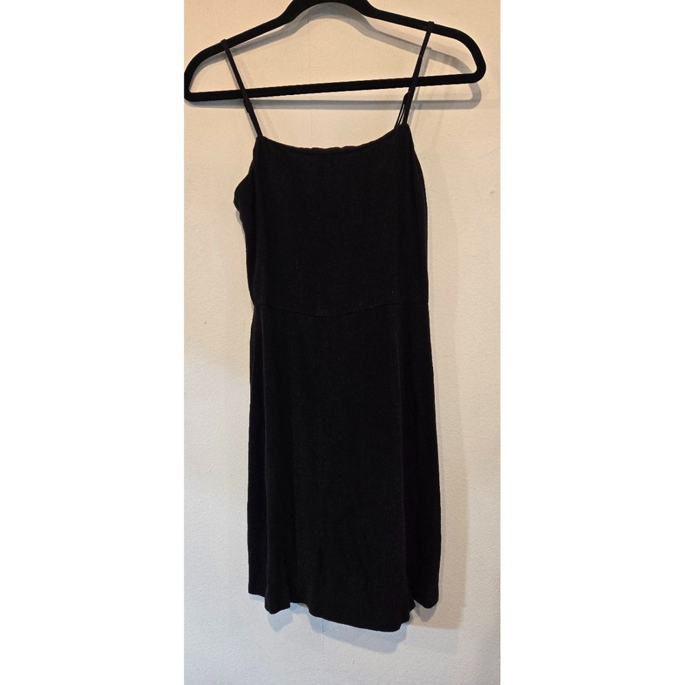 Ms Selfridge Little Black Mini Dress slit hem straps